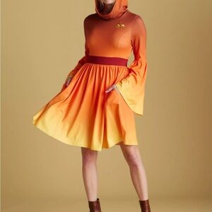 Her Universe Star Wars Padme Amidala Handmaiden Hooded Orange Dress size M